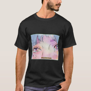 T-shirt Tad Anime Eyes Esthétique Vaporwave