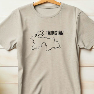 T-shirt Tadjikistan Carte du pays Tadjik Plan de la fronti
