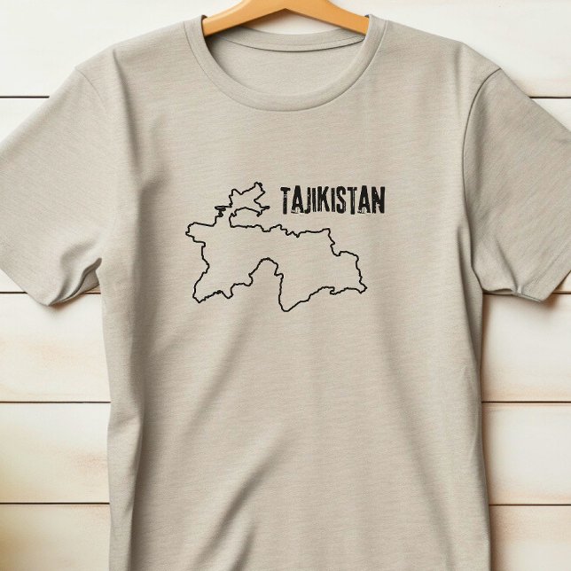 T-shirt Tadjikistan Carte du pays Tadjik Plan de la fronti (Créateur téléchargé)