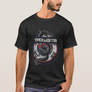 T-shirt Taekwondo Chemise Arts Martiaux Cadeau Dragon Coré