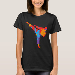 T-shirt Taekwondo Colorée Arts Martiaux Enfants Hommes Gar