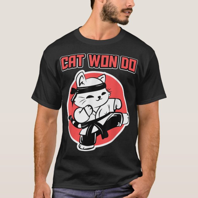T-shirt Taekwondo Conception de chats pour les fans de spo (Devant)