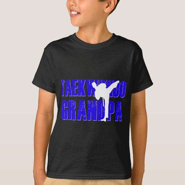 T-shirt Taekwondo Grand-pa Cadeau Arts Martiaux Papa Grand (Devant)