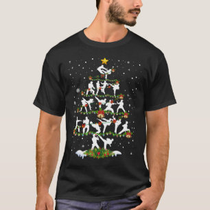 T-shirt Taekwondo Lover Noël Éclairage Taekwondo Noël