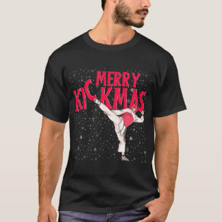 T-shirt Taekwondo Merry Kickmas, Joyeux cadeaux de Noël