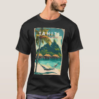 Tahiti Illustration Voyage Art Vintage