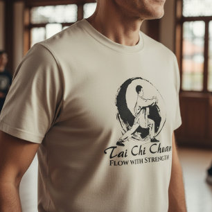T-shirt Tai Chi Chuan – Couler avec Force
