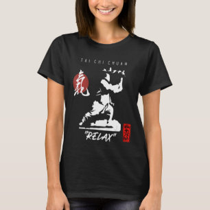 T-shirt Tai Chi Débutant Calligraphie Chinois Martial Desi