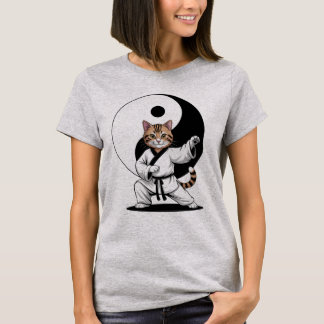 T-shirt Tai Chi Master Tabby Cat Yin Yang
