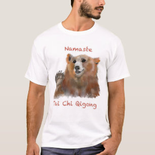 T-shirt Tai Chi Qigong Bear Blanc