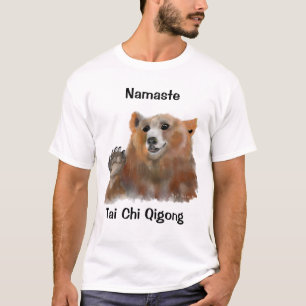 T-shirt Tai Chi Qigong Bear Blanc