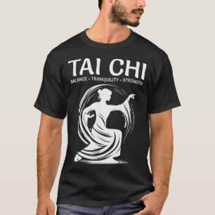 T-shirt Tai Chi Qigong Grue Arts Martiaux Yoga Méditation
