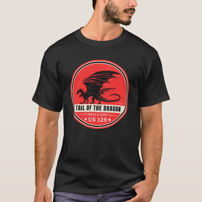 T-shirt Tail of the Dragon Deals Gap Motorcycle road trip (Devant)