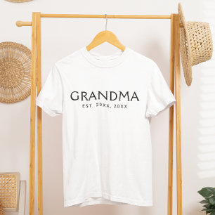 T-shirt Taille de grand-mère classique établie