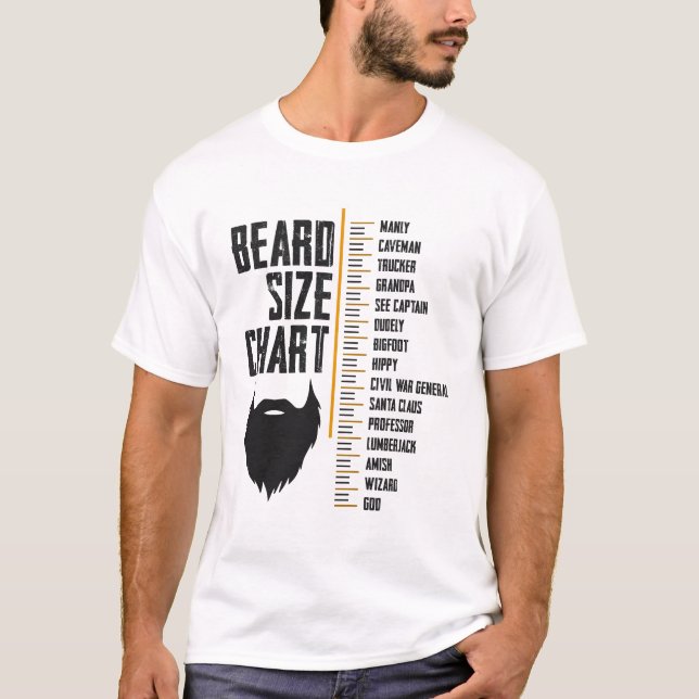 T-shirt Taille de la barbe Graphique Manly Caveman Hommes  (Devant)