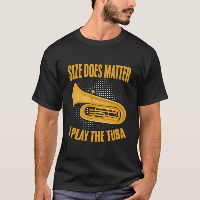 T-shirt Taille Matt Musique Tuba Player Marching (Devant)