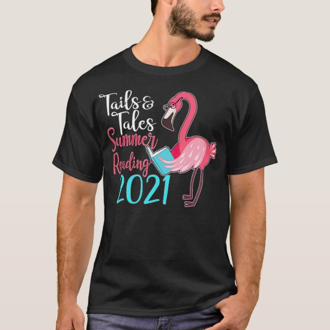 T-shirt Tails And Tales Summer Reading 2021 Mignonne Flama (Devant)
