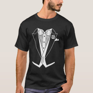 T-shirt Tails Tuxedo Cravate blanche