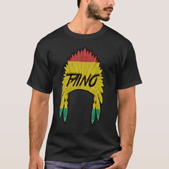 T-shirt Taino Coiffure autochtone des Caraïbes (Devant)