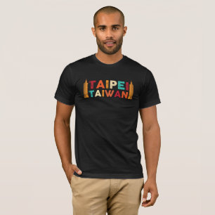 T-shirt Taïpei Taïwan Trier la typographie de l'amoureux