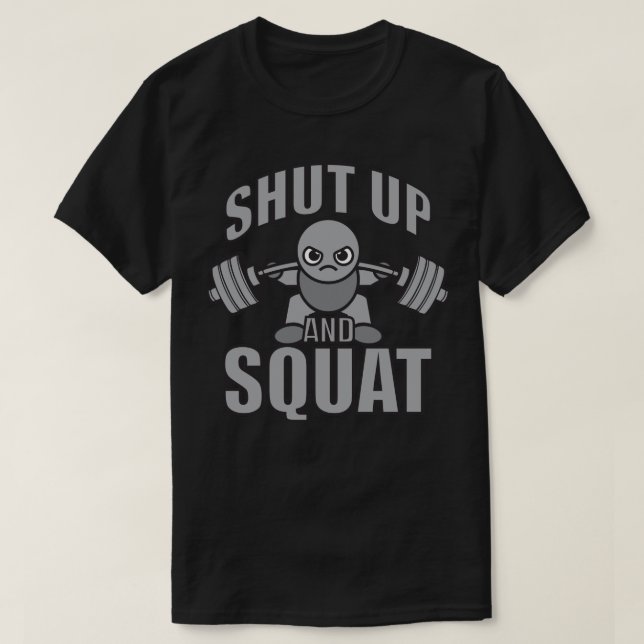 T-shirt Tais-Tête Et Squat - Cute Kawaii Weightlifter (Design devant)