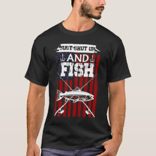 T-shirt Tais-toi et pêche