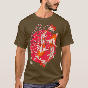T-shirt Taisho Sanke Koi Cerry Blossom Sakura Japonais Ko