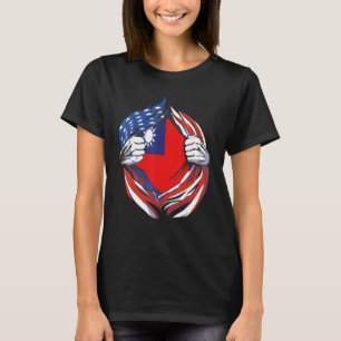 T-shirt Taïwan Drapeau Américain Fier De Mon Héritag Taïwa