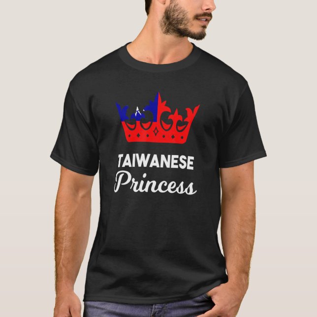 T-shirt Taïwan Drapeau Fière Fille Femme Princesse Cr (Devant)