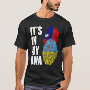 T-shirt Taïwanais Et Ukrainiens Mélangent Le Drapeau D'A