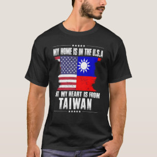 T-shirt Taïwanais Patriot Américain Grace Au Coeur De La M
