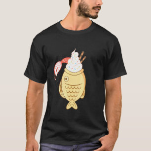 T-shirt Taiyaki Poisson Koi Poisson Japonais gaufre glace