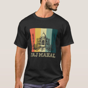 T-shirt Taj Mahal Retro Temple Vintage de l'Inde Asie