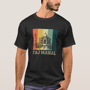 T-shirt Taj Mahal Rétro Vintage Temple De L'Inde Asie