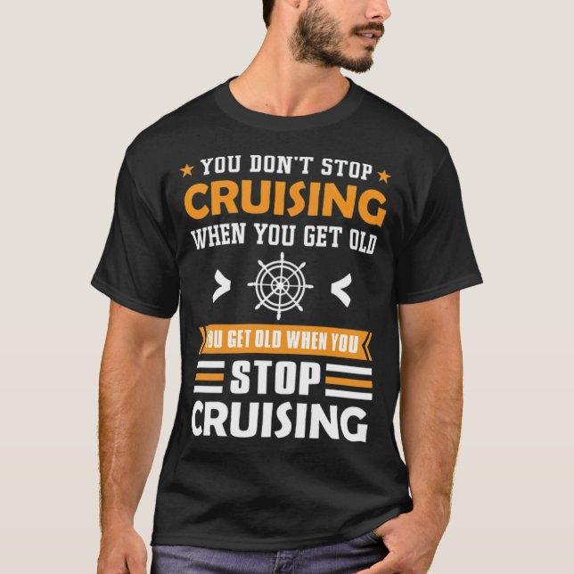 T-shirt Take a cruise Old age pension horse riding cool  (Devant)