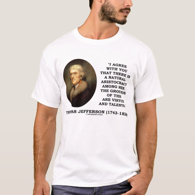 T-shirt Talent naturel de vertu d'aristocratie de Thomas (Devant)