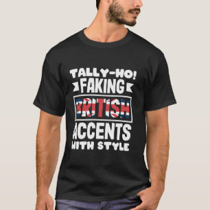 T-shirt Tally Ho Accents britanniques avec style