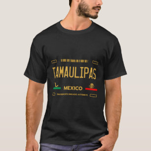T-shirt Tamaulipas Mexique Plaque de licence Aesthétique T