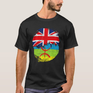 T-shirt Tamazight vintage avec racines du drapeau britanni