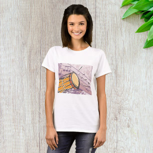 T-shirt Tambour Bongo Traditionnel Avec Notes De Musique