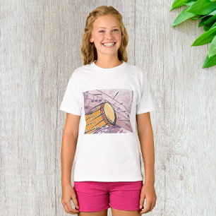 T-shirt Tambour Bongo Traditionnel Avec Notes De Musique