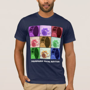 T-shirt Tambour et tambour ensemble Mod Chemise foncée Art