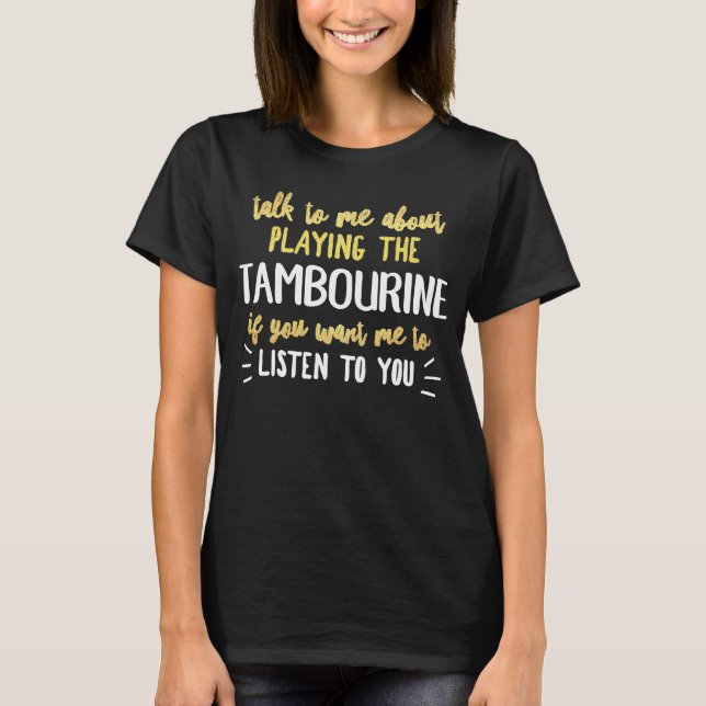 T-shirt Tambourine pour jouer de la musique pour hommes et (Devant)