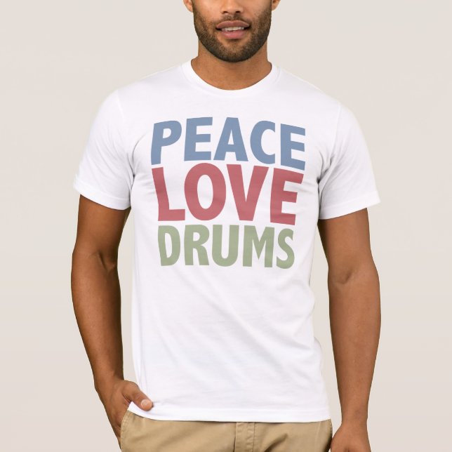 T-shirt Tambours d'amour de paix (Devant)