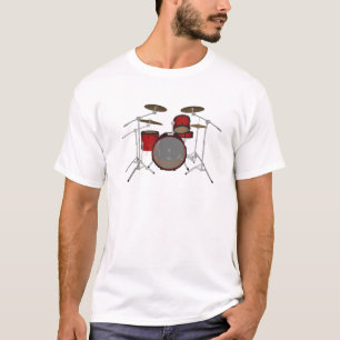 T-shirt Tambours :Kit Tambour rouge : Modèle 3D: