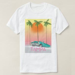 T-shirt Tampa Florida affiche de voyage de style Vintage