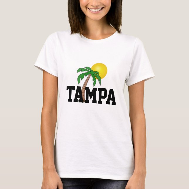 T-shirt Tampa, palmier de Floride (Devant)