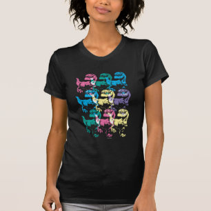 T-shirt Tampon de couleur des boutons