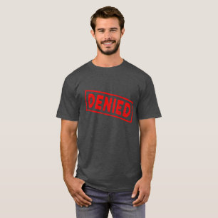 T-shirt Tampon en caoutchouc rouge refusé