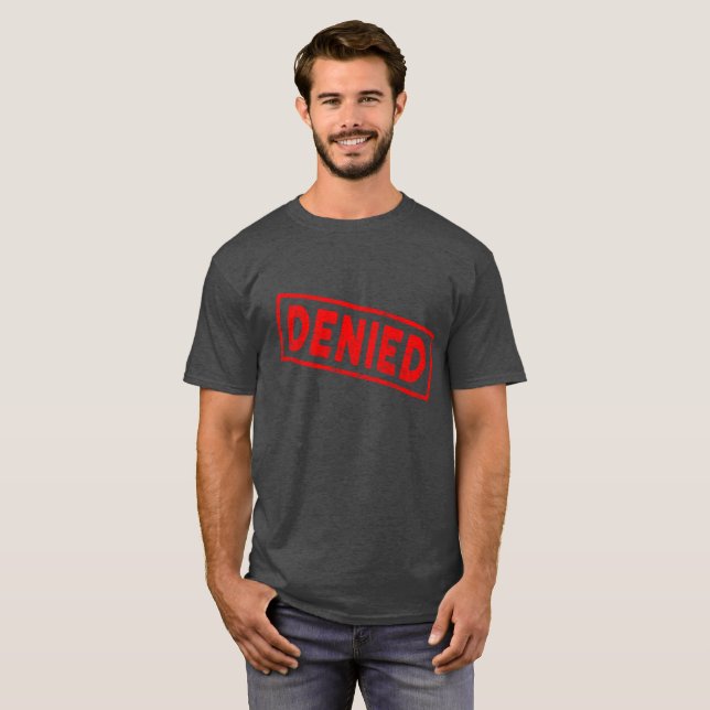 T-shirt Tampon en caoutchouc rouge refusé (Devant entier)